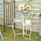 White Iron Transitional Plantstand, 21" x 19" x 18"